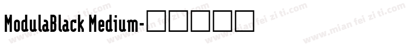 ModulaBlack Medium字体转换